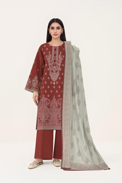 3 PIECE - DIGITAL PRINTED EMBROIDERED LAWN SUIT (Unstitched)