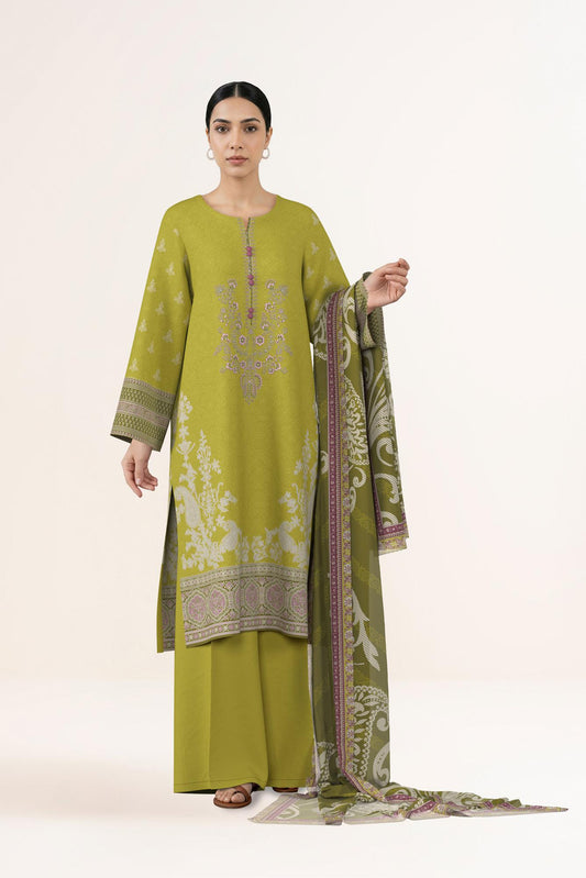 3 PIECE - DIGITAL PRINTED EMBROIDERED LAWN SUIT (Unstitched)