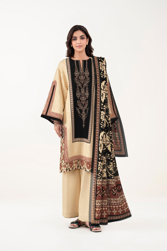 3 PIECE - DIGITAL PRINTED EMBROIDERED LAWN SUIT (Unstitched)