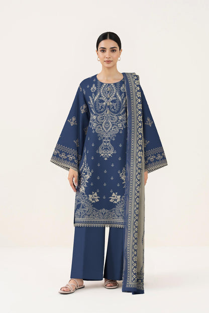 3 PIECE - DIGITAL PRINTED EMBROIDERED LAWN SUIT (Unstitched)